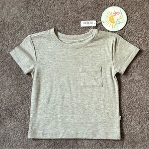 New! Little Sleepies Gray Pocket Tee 18-24